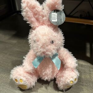 FAO Schwarz Pink Plush Paw with Yellow Embroidery